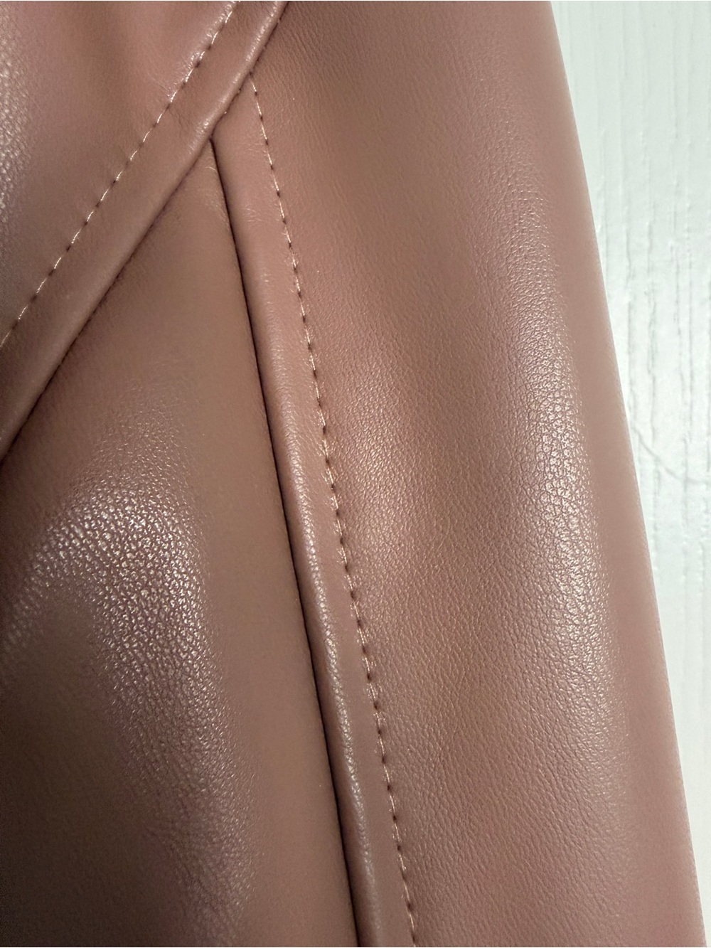 BlankNYC Ride Off Moto Jacket XL Dusty Rose Vegan Leather Cropped NWOT - Picture 7 of 10